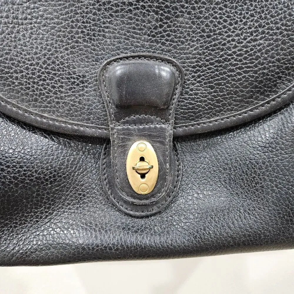 Vintage Coach Sheridan Monticello Leather Crossbody Bag Black Fairy Whimsygoth